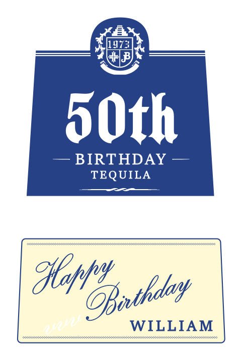 Tequila Personalized Birthday Liquor Labels Labelyourlife