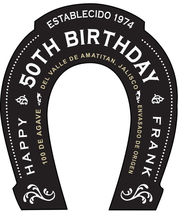 Birthday personalized Herradura label - Labelyourlife