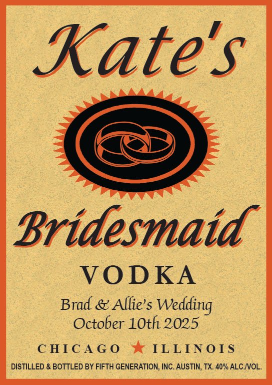 Bridesmaid gift Tito's vodka personalized label - Labelyourlife