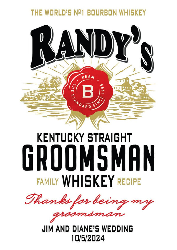 Groomsman gift personalized Jim Beam label - Labelyourlife