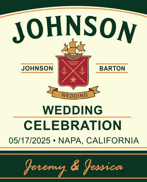 Jameson mini liquor bottles wedding favors labels - Labelyourlife