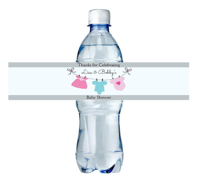 It's A Girl Bottle Wraps – 20 Baby Shower Water Bottle Labels